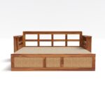 Kunjal Furniture Solid Sheesham Wood Sofa Cum Bed with - Natural | Modern - Image 3