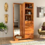Kunjal Furniture Solid Sheesham Wood Dressing Table - Natural | Indo-Western