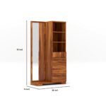 Kunjal Furniture Solid Sheesham Wood Dressing Table - Natural | Indo-Western - Image 2