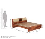 Kunjal Furniture Solid Sheesham - Flyding Arbor Without Storage | Honey | Queen - Image 3