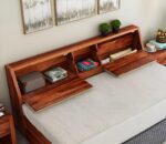 Kunjal Furniture Solid Sheesham - Flyding Arbor Without Storage | Honey | Queen - Image 5