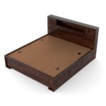 Kunjal Furniture Solid Sheesham Wood - Flyding Diamond Carved | Walnut | King - Image 6