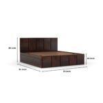 Kunjal Furniture Solid Sheesham Wood Bed - Flyding Minimilist | Walnut | King - Image 2