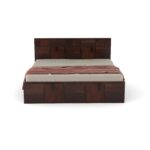 Kunjal Furniture Solid Sheesham Wood Bed - Flyding Minimilist | Walnut | King - Image 3