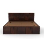 Kunjal Furniture Solid Sheesham Wood Bed - Flyding Minimilist | Walnut | King - Image 4