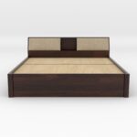 Kunjal Furniture Solid Sheesham Wood Bed with - Flyding | Walnut | King Size - Image 5