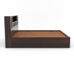 Kunjal Furniture Solid Sheesham Wood Bed with - Flyding | Walnut | Queen - Image 6