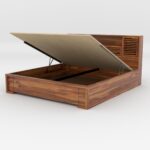 Kunjal Furniture Sheesham Wood Solid Double Bed - Flyding | Natural | King Size - Image 4