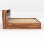 Kunjal Furniture Sheesham Wood Solid Double Bed - Flyding | Natural | King Size - Image 6