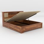 Kunjal Furniture Solid Sheesham Wood Bed with - Maharaja | Natural | King Size - Image 3