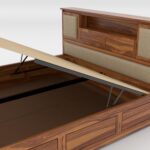 Kunjal Furniture Solid Sheesham Wood Bed with - Maharaja | Natural | King Size - Image 4