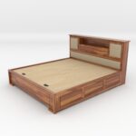 Kunjal Furniture Solid Sheesham Wood Bed with - Maharaja | Natural | King Size - Image 6