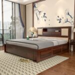 Kunjal Furniture Solid Sheesham Wood Bed - Flyding Maharaja | Walnut | Queen