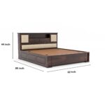 Kunjal Furniture Solid Sheesham Wood Bed - Flyding Maharaja | Walnut | Queen - Image 2