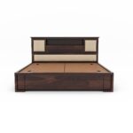 Kunjal Furniture Solid Sheesham Wood Bed - Flyding Maharaja | Walnut | Queen - Image 3