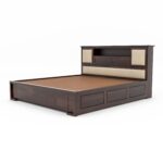 Kunjal Furniture Solid Sheesham Wood Bed - Flyding Maharaja | Walnut | Queen - Image 4