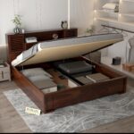 Kunjal Furniture Solid Sheesham Wood Bed with - Salant | Walnut | King Size