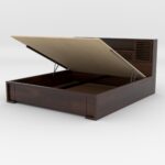 Kunjal Furniture Solid Sheesham Wood Bed with - Salant | Walnut | King Size - Image 4
