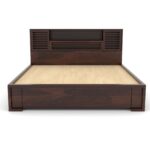 Kunjal Furniture Solid Sheesham Wood Bed with - Salant | Walnut | King Size - Image 5