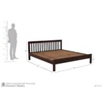 Kunjal Furniture Solid Sheesham Wood Bed with Headboard - Roam | Walnut | King - Image 3