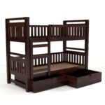 Kunjal Furniture Premium Solid Sheesham - Walnut | Single With Drawer Storge - Image 5