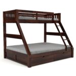 Kunjal Furniture Premium Solid Sheesham Wood - Walnut | Queen+Drawer Storage - Image 2