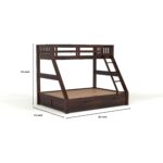 Kunjal Furniture Premium Solid Sheesham Wood - Walnut | Queen+Drawer Storage - Image 3