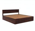 Kunjal Furniture Hydraulic Wooden Bed with - Walnut Finish | Walnut | King - Image 6