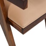 Kunjal Furniture Solid Wood Cane Arm Chair - Brown & | Beige | 55D x 50W x 76H - Image 3