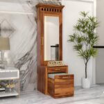 Kunjal Furniture Solid Sheesham Wood Dressing Table with - Kuber | Natural