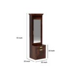 Kunjal Furniture Solid Sheesham Wood Dressing Table with - Walnut | Kuber - Image 2