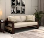 Kunjal Furniture Solid sheesham Wood 3 Seater Sofa for Living and Office - Sofa