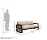 Kunjal Furniture Solid sheesham Wood 3 Seater Sofa for Living and Office - Sofa - Image 3