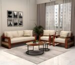 Kunjal Furniture Solid sheesham Wood 5 Seater Sofa for Living and Office - Sofa