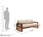 Kunjal Furniture Solid sheesham Wood 5 Seater Sofa for Living and Office - Sofa - Image 3