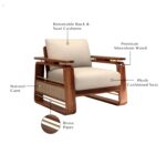 Kunjal Furniture Solid sheesham Wood 5 Seater Sofa for Living and Office - Sofa - Image 6