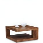 Kunjal Furniture Solid Sheesham Wood Coffee Table - Natural Finish | Matte - Image 2