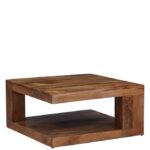 Kunjal Furniture Solid Sheesham Wood Coffee Table - Natural Finish | Matte - Image 5