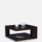 Kunjal Furniture Solid Sheesham Wooden Coffee Table - Walnut Finish | Matte - Image 3