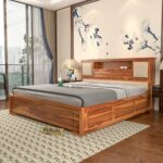 Kunjal Furniture Solid Sheesham Wood Bed - Flyding Maharaja | Natural | Queen