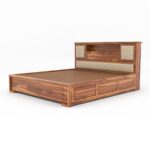 Kunjal Furniture Solid Sheesham Wood Bed - Flyding Maharaja | Natural | Queen - Image 4