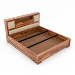 Kunjal Furniture Solid Sheesham Wood Bed - Flyding Maharaja | Natural | Queen - Image 6