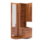Kunjal Furniture Solid Sheesham Wood Dressing Table with - Natural | American - Image 4