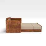 Kunjal Furniture Solid Sheesham Wood Sofa Cum Bed with - Natural | American - Image 3